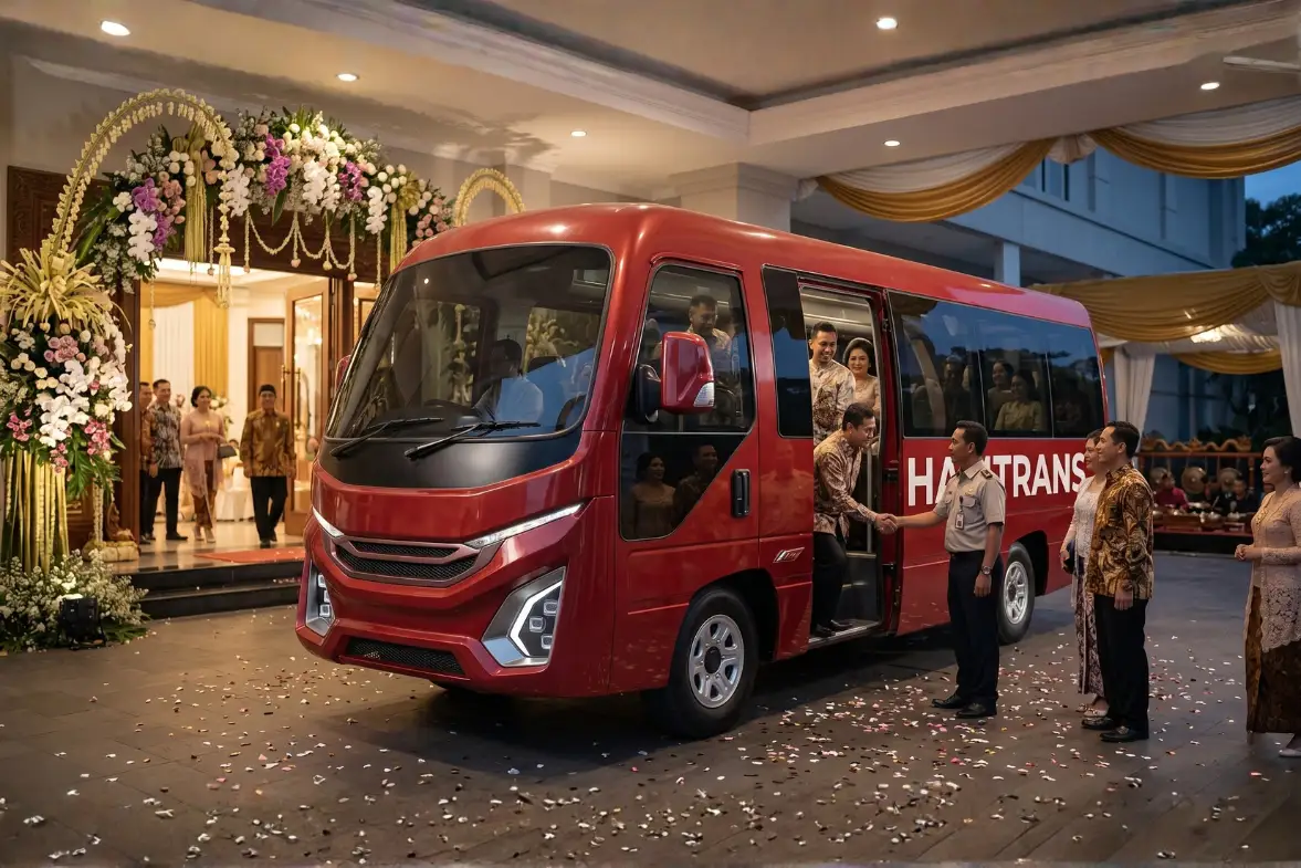 sewa bus pariwisata untuk Transportasi Pernikahan